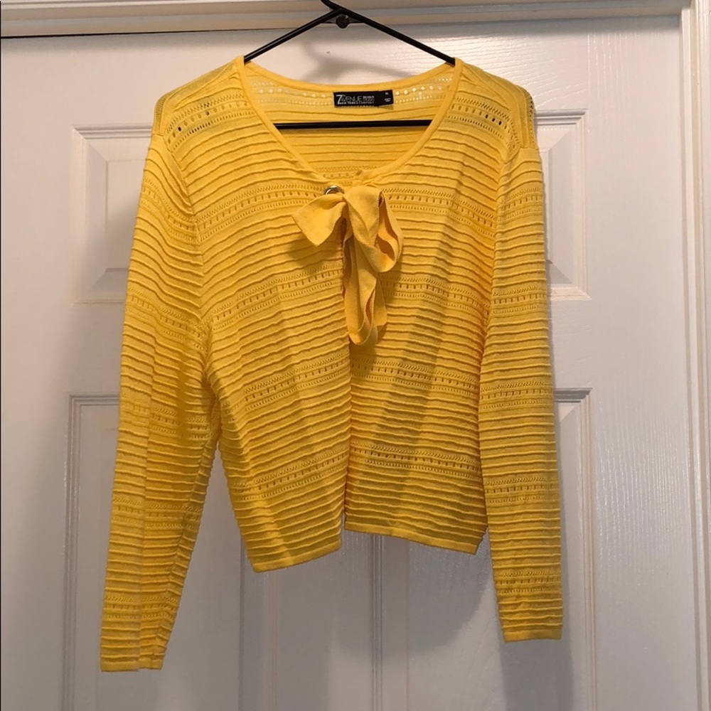 Tie front cardigan.